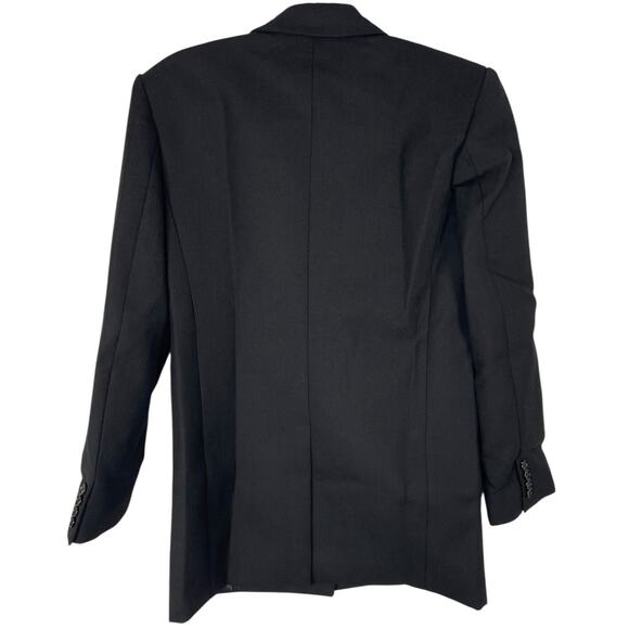 Anine Bing Declan Blazer Jacket Single Breasted Wool Blend Career Black Size XS - Picture 8 of 10